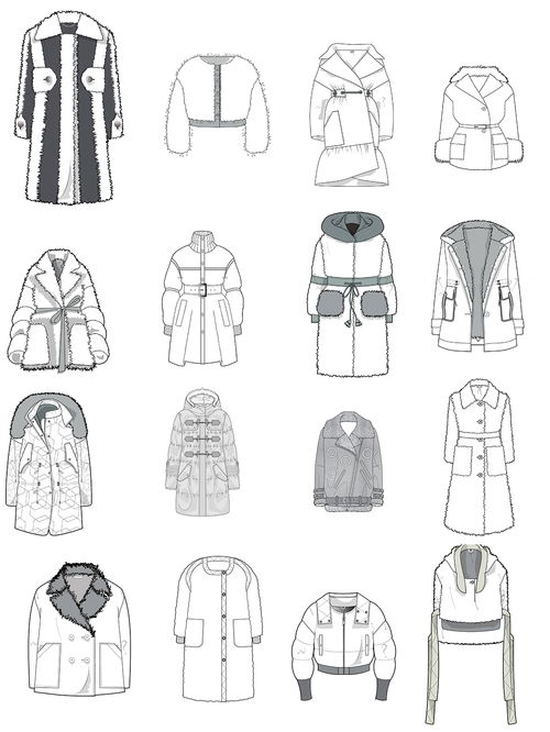 干貨│服裝設計款式圖 初學者入門臨摹參考素材
