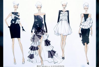 4款女裝設(shè)計圖圖片