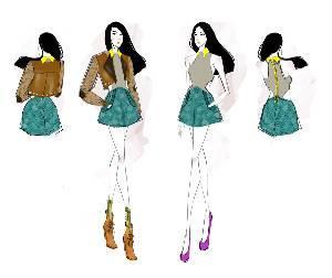 a型裙子款式圖 女裝設計 服裝設計 服裝設計網手機版 觸屏版