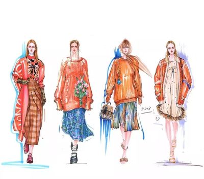 繪畫 | 服裝效果圖賞析與服裝設計藝術的融合